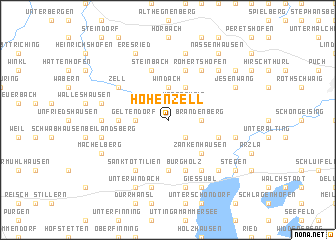 map of Hohenzell