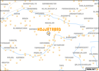 map of Ḩojjatābād