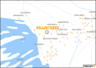 map of Ḩojjatābād