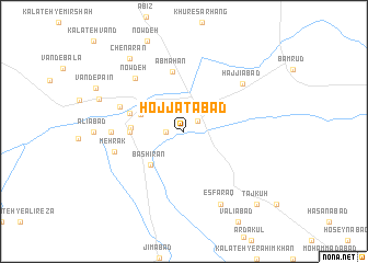 map of Ḩojjatābād