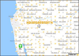 map of Hokandara North