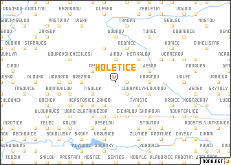 map of Holetice