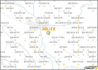 map of Holice