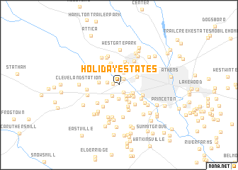 map of Holiday Estates