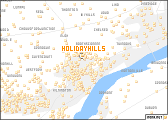 map of Holiday Hills