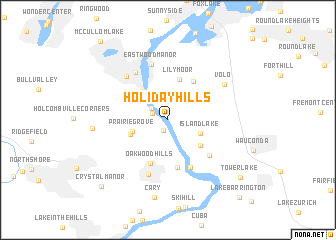 map of Holiday Hills