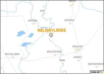 map of Holiday Lakes