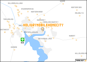 map of Holiday Mobile Home City