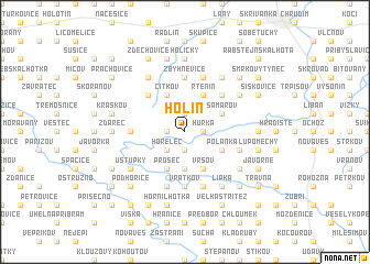 map of Holín