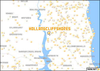 map of Holland Cliff Shores