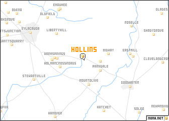 map of Hollins