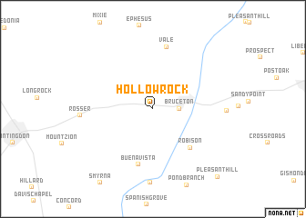 map of Hollow Rock