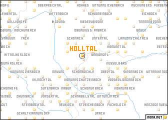 map of Hölltal