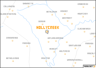 map of Holly Creek