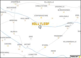 map of Holly Leaf