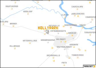 map of Holly Park