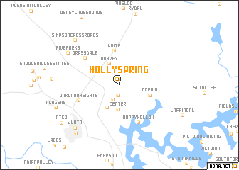 map of Holly Spring