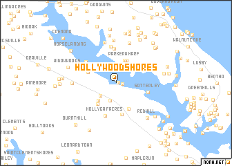 map of Hollywood Shores