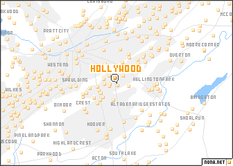map of Hollywood