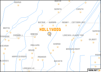 map of Hollywood