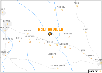 map of Holmesville