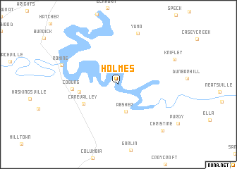 map of Holmes