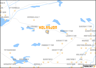 map of Holmsjön