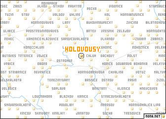 map of Holovousy