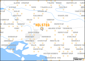 map of Holsted