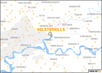 map of Holston Hills