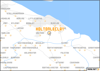 map of Holton le Clay
