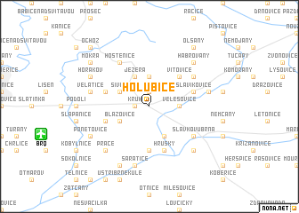 map of Holubice