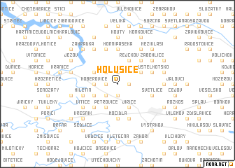 map of Holušice