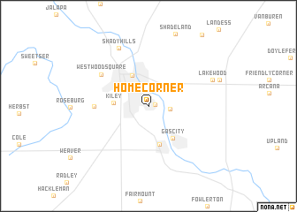 map of Home Corner