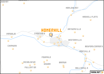 map of Homer Hill