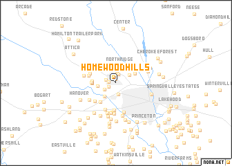 map of Homewood Hills