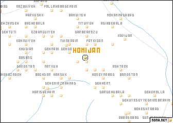 map of Homījān
