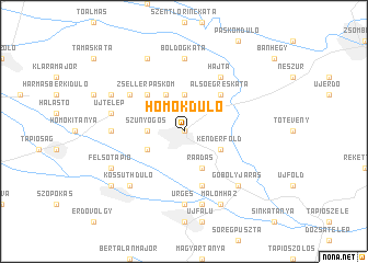 map of Homokdůlő