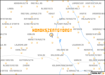map of Homokszentgyörgy