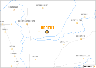 map of Honcut