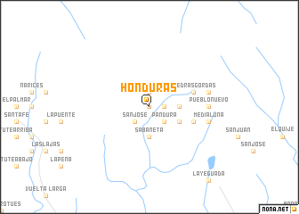 map of Honduras