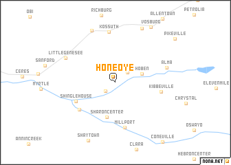 map of Honeoye