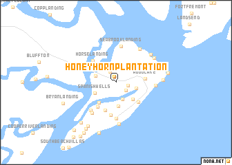 map of Honey Horn Plantation