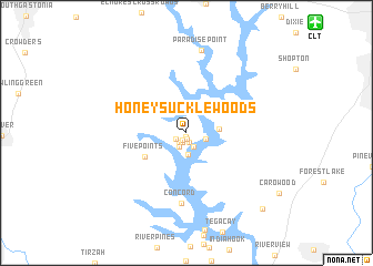 map of Honeysuckle Woods