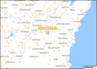 map of Hongga-gol