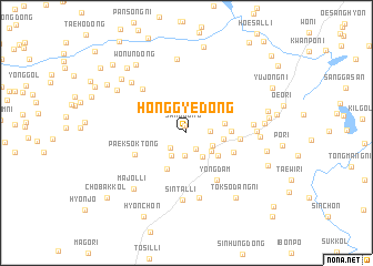 map of Honggye-dong