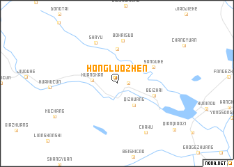 map of Hongluozhen