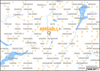 map of Hongwŏl-li