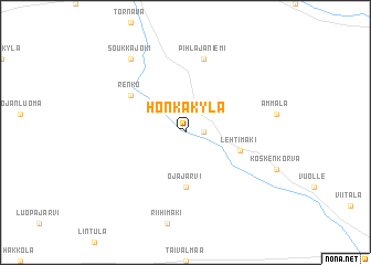 map of Honkakylä