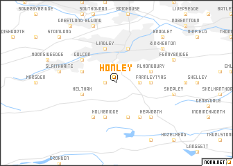 map of Honley
